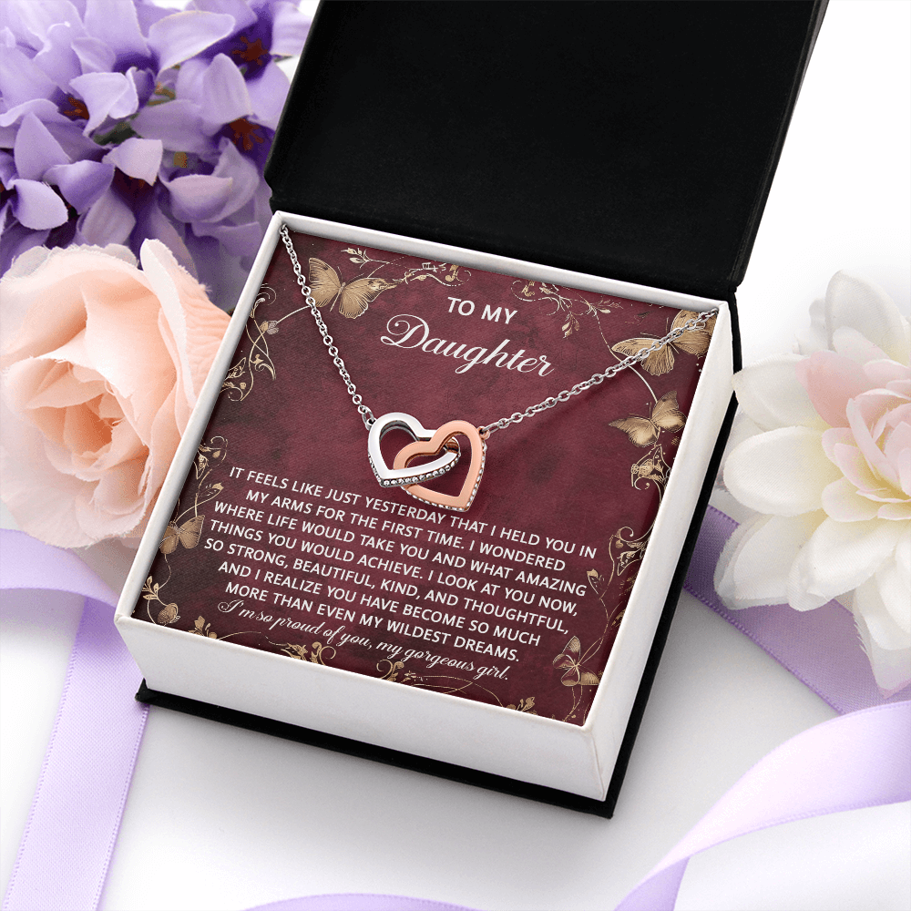 To My Daughter Necklace, Gifts For Adult Daughter From Mom, Mom And Daughter Necklace, My Daughter Gifts From Dad