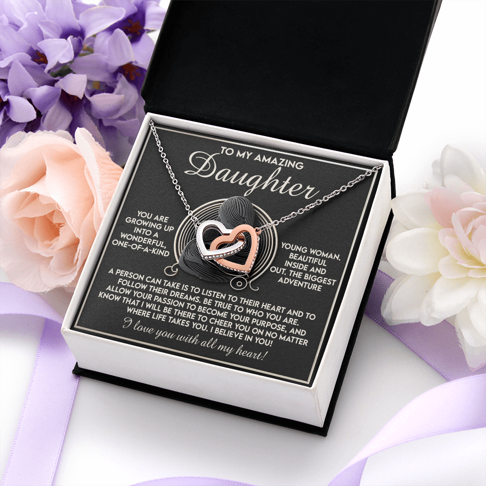 To My Amazing Daughter Necklace, Daughter Necklace From Mom, Christmas Gift For Adult Daughter, Daughter Necklace From Mom