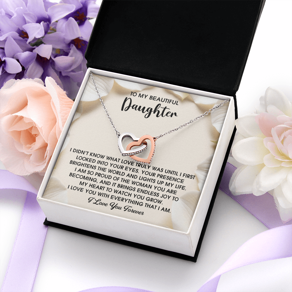 To My Beautiful Daughter Necklace, For My Daughter From Mom, Birthday Gift For Daughter Adult, Daughter Necklaces From Mom