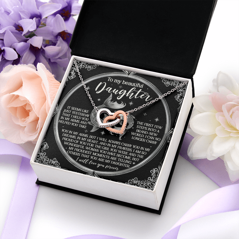 To My Beautiful Daughter Necklace, For My Daughter From Mom, Daughter Gifts From Dad, For My Daughter From Dad