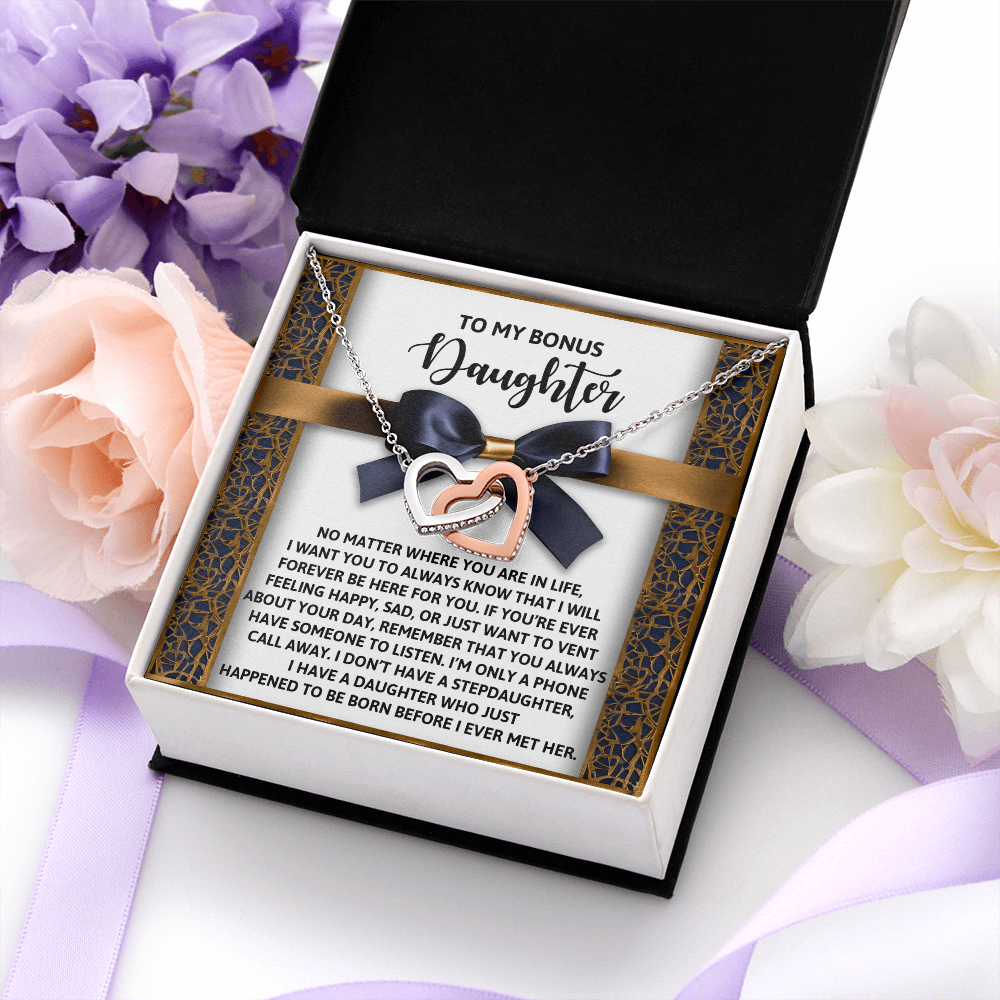 To My Bonus Daughter Necklace, Bonus Daughter Gifts Unique, Dad To Daughter Necklace, Christmas Gifts For Adult Daughter