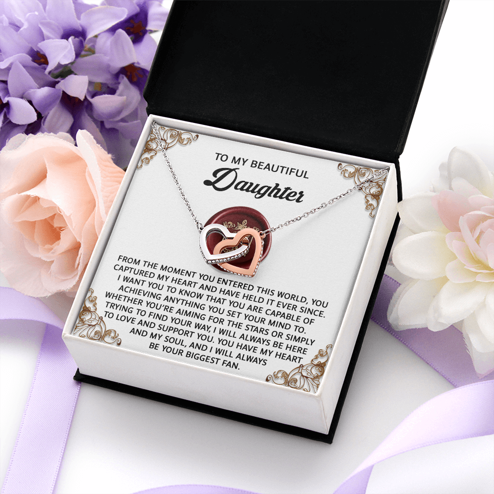To My Beautiful Daughter Necklace, Necklace For My Daughter, Gifts For Daughter From Dad, Daughter Necklace From Mom