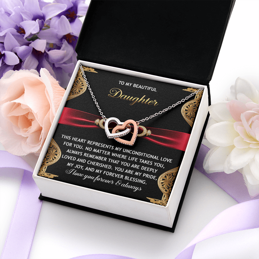 To My Beautiful Daughter Necklace, For My Daughter From Dad, Daughter Gifts From Mom, Gifts For Grown Daughter