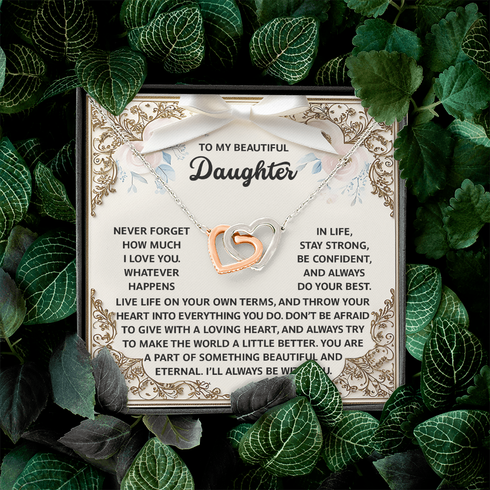 To My Beautiful Daughter Necklace, Necklace For Daughter From Dad, Mother And Daughter Jewelry, Jewelry For Daughter From Dad