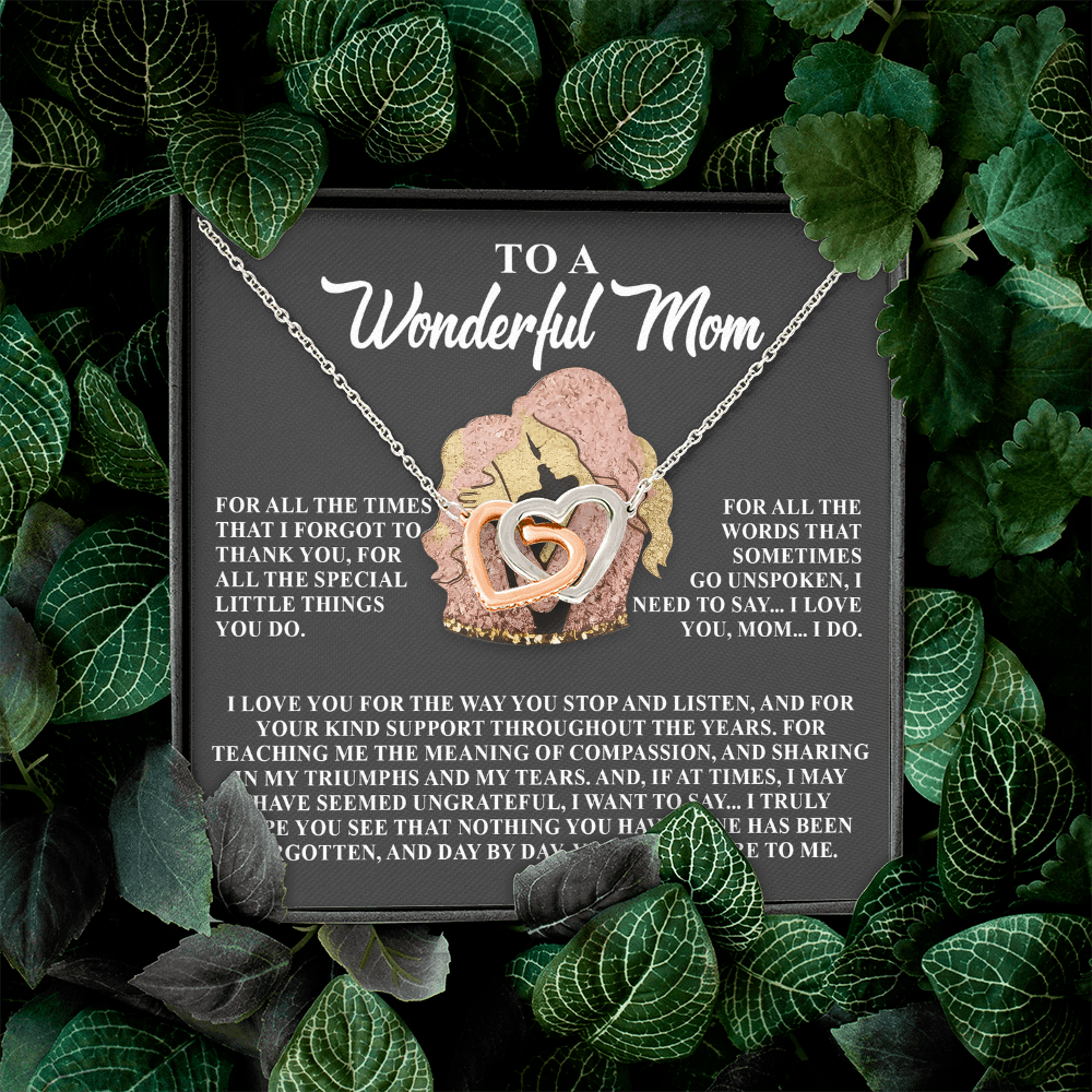 To A Wonderful Mom Necklace, To The Best Mom In The World Necklace, Christmas Gifts For Hispanic Mom, Birthday Mom From Daughter