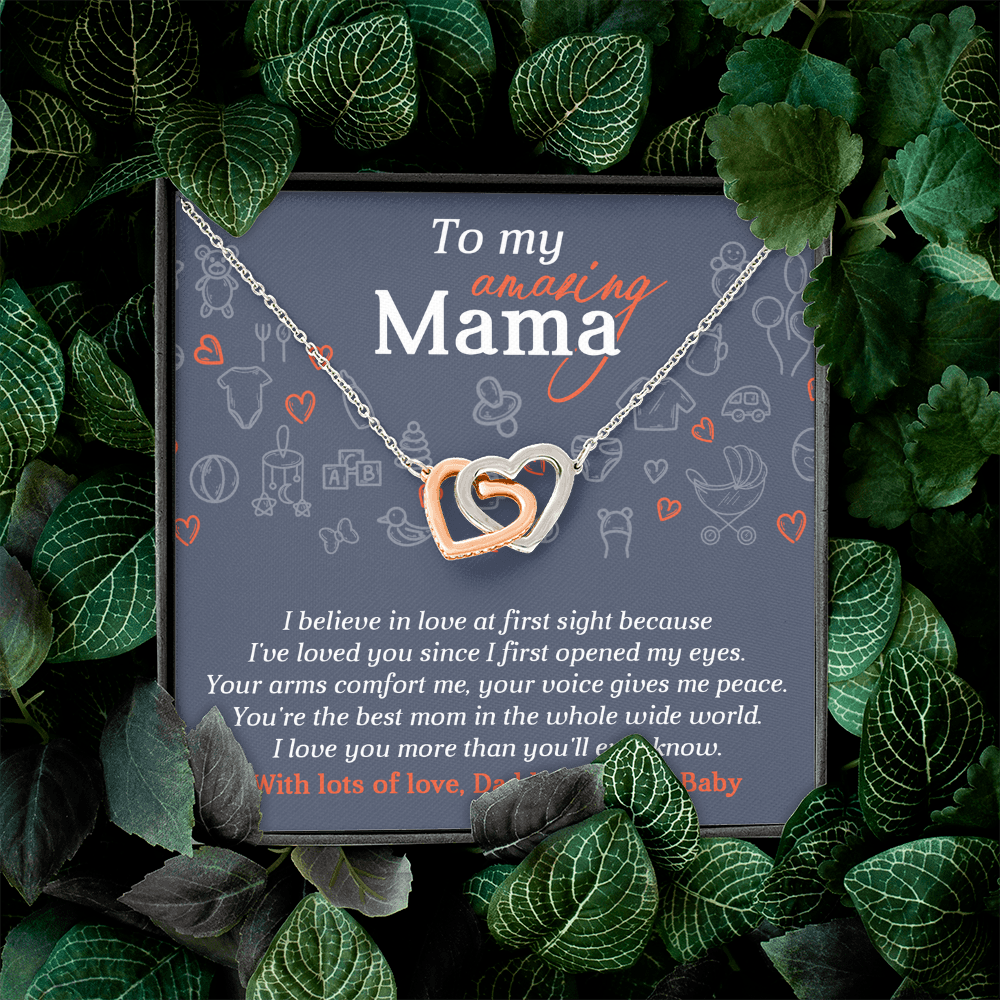 To My Amazing Mama Necklace, To My Mom Necklace From Daddy And Your Baby, Gifts For Mom From Husband, Mom To Daughter Mothers Day Gift