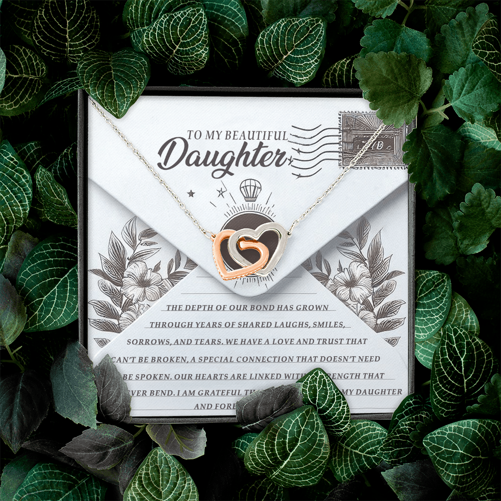 To My Beautiful Daughter Necklace, Daughter Necklace From Mom, Christmas Gift For Adult Daughter, Daughter Necklace From Mom