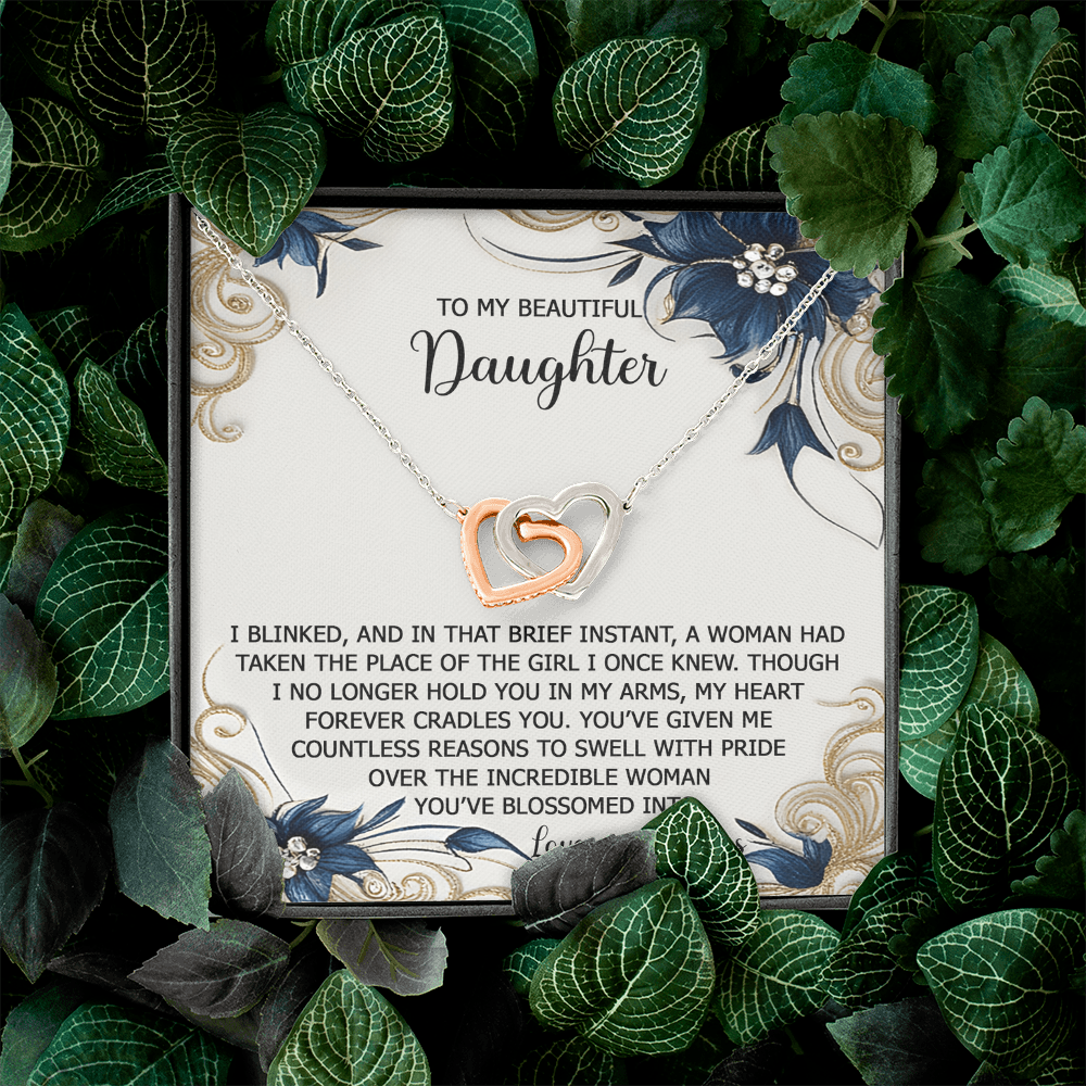 To My Beautiful Daughter Necklace, Necklace For Daughter From Mom, Gifts From Mom To Daughter, To My Daughter Necklace From Dad