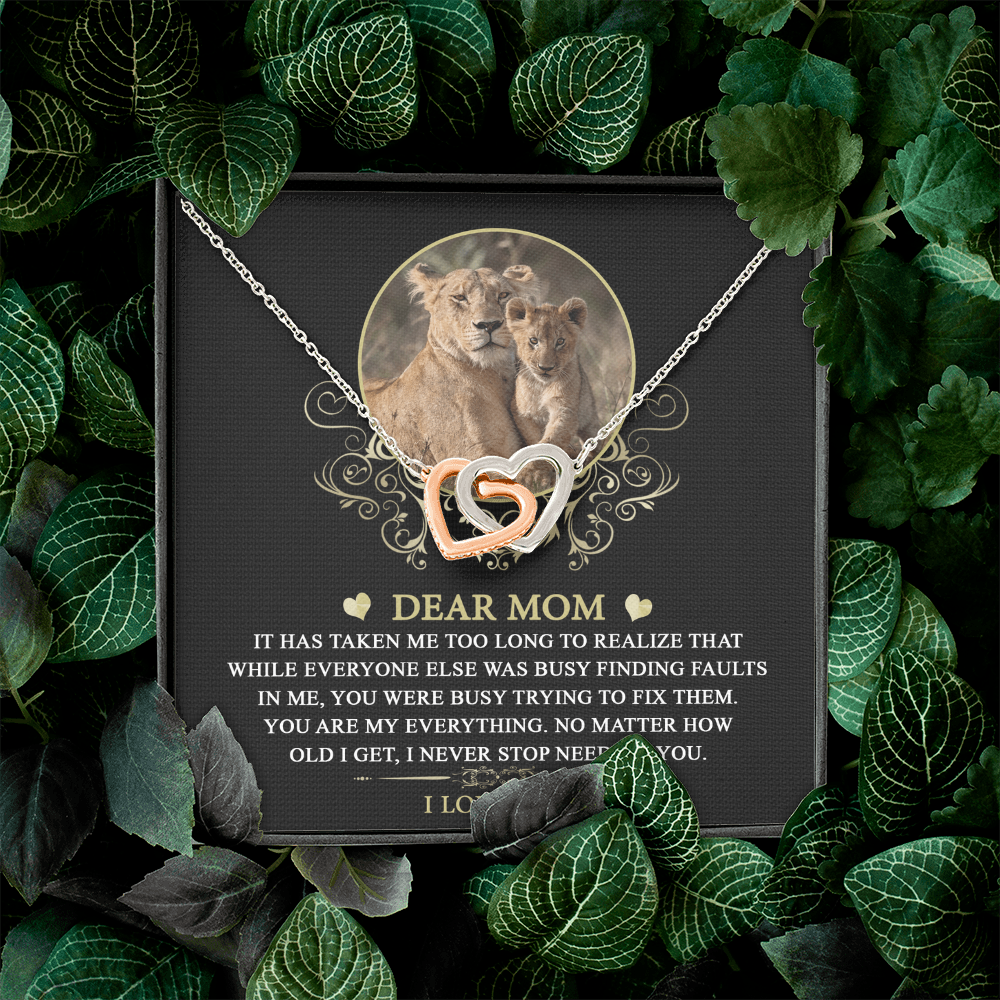 Dear Mom Necklace, Necklace Mom From Daughter, Mothers Day Gifts For Mom In Spanish, Message Card Necklace Gift