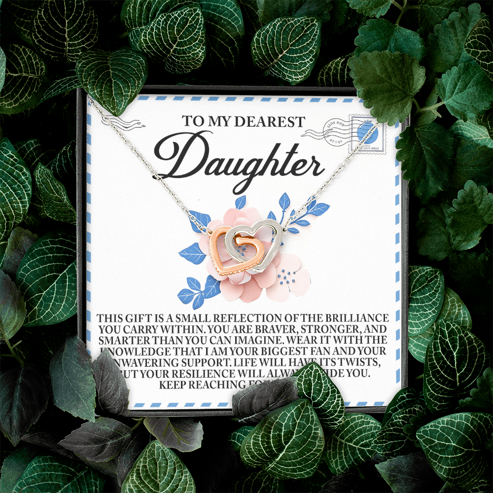 To My Dearest Daughter Necklace, Valentine Gifts For My Daughter, Valentines Gift Daughter From Dad, Daddys Little Girl Necklace