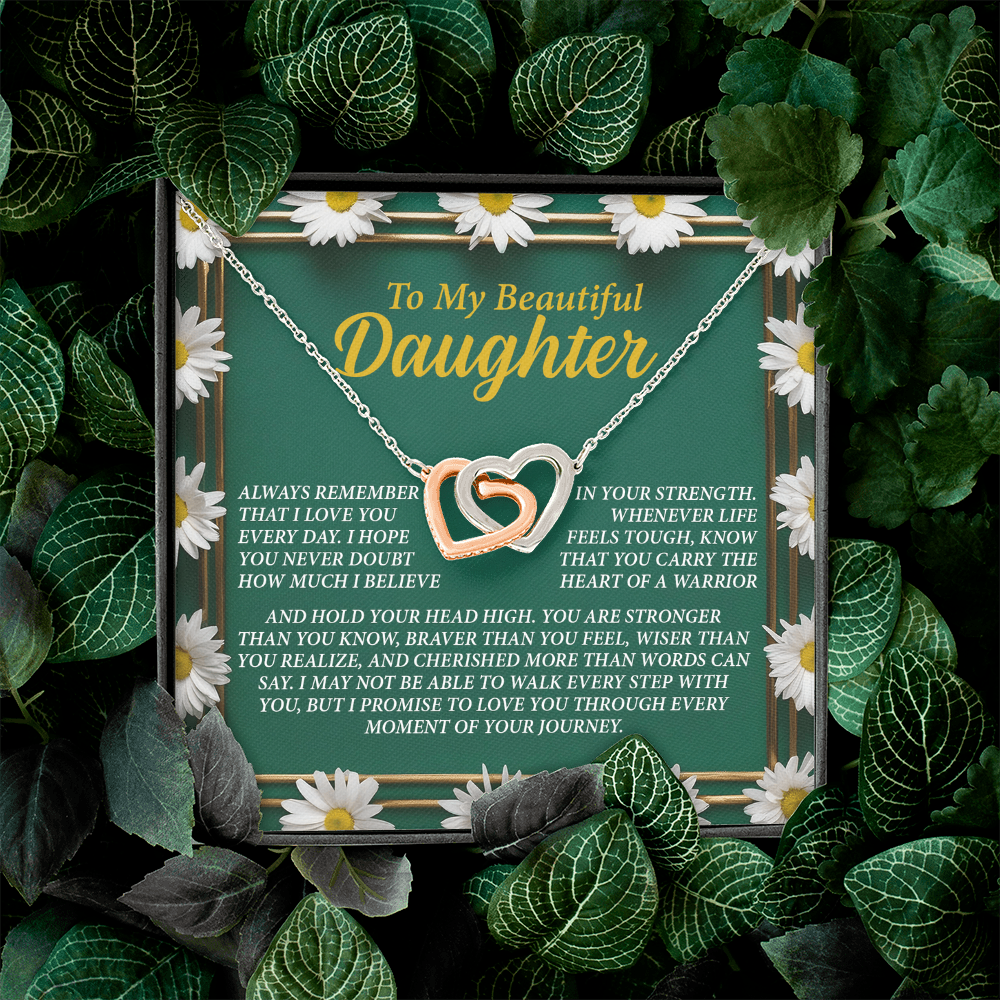 To My Beautiful Daughter Necklace, Daughter Necklace From Dad, Birthday Gifts For Adult Daughter, Daughter Jewelry From Mom