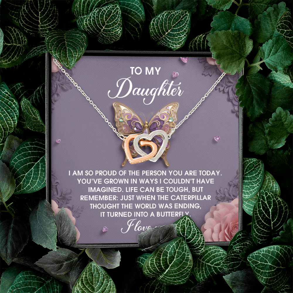 To My Daughter Necklace, Daughter Necklace From Daddy, Daughter Gifts From Mom And Dad, Necklace For My Daughter