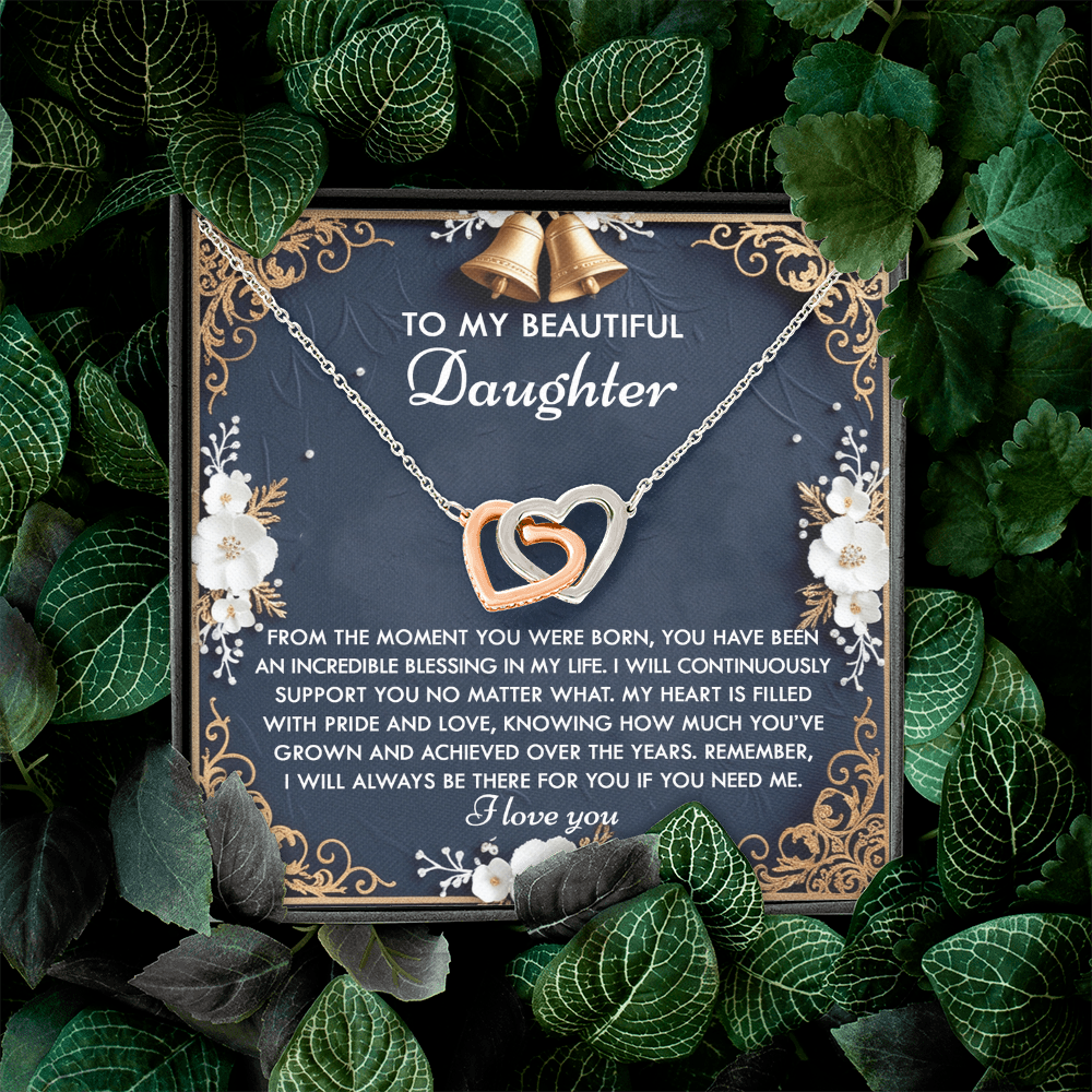 To My Beautiful Daughter Necklace, Jewelry For Daughter From Dad, Birthday Gifts For Adult Daughter, Daughter Necklace From Daddy