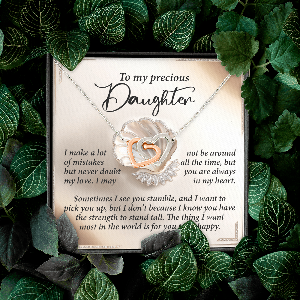 To My Precious Daughter Necklace, To My Daughter From Dad, Mother And Daughter Jewelry, To My Daughter From Mom