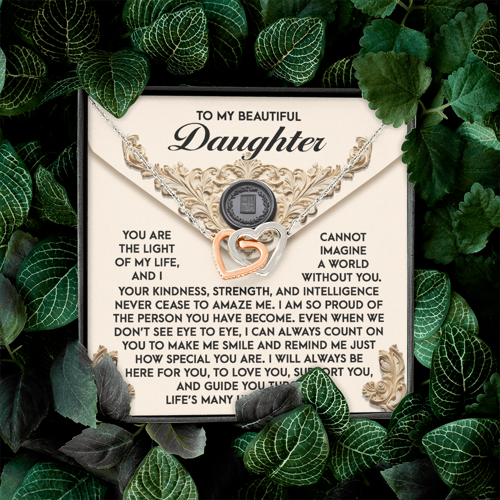 To My Beautiful Daughter Necklace, To My Daughter Necklace From Mom, Mother Daughter Gifts From Mom, Dad And Daughter Necklaces