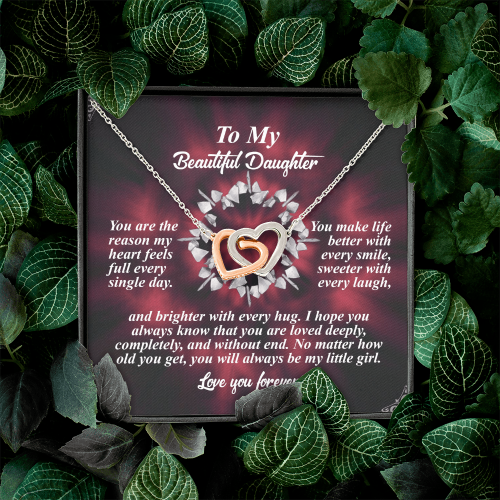 To My Beautiful Daughter Necklace, Necklace For Daughter From Dad, Gifts From Mom To Daughter, Necklace For Daughter From Mom