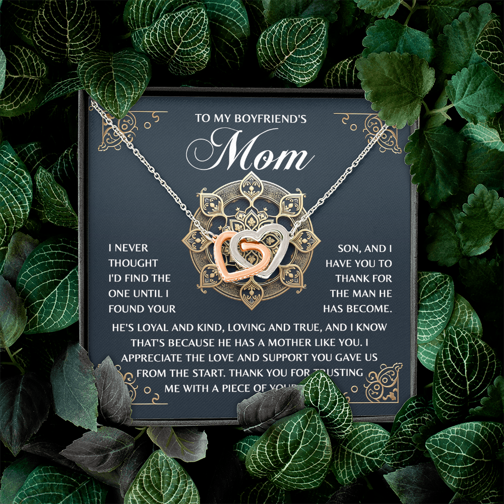 To My Boyrfriend's Mom Necklace, Boyfriends Mom Mothers Day Gift, Christmas Presents For Bf Mom, Christmas Gifts For Bfs Mom