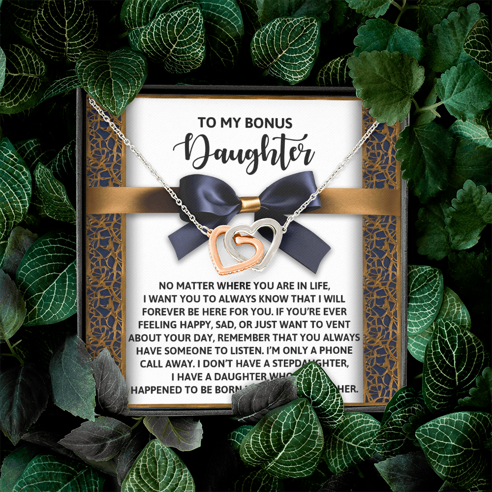 To My Bonus Daughter Necklace, Bonus Daughter Gifts Unique, Dad To Daughter Necklace, Christmas Gifts For Adult Daughter