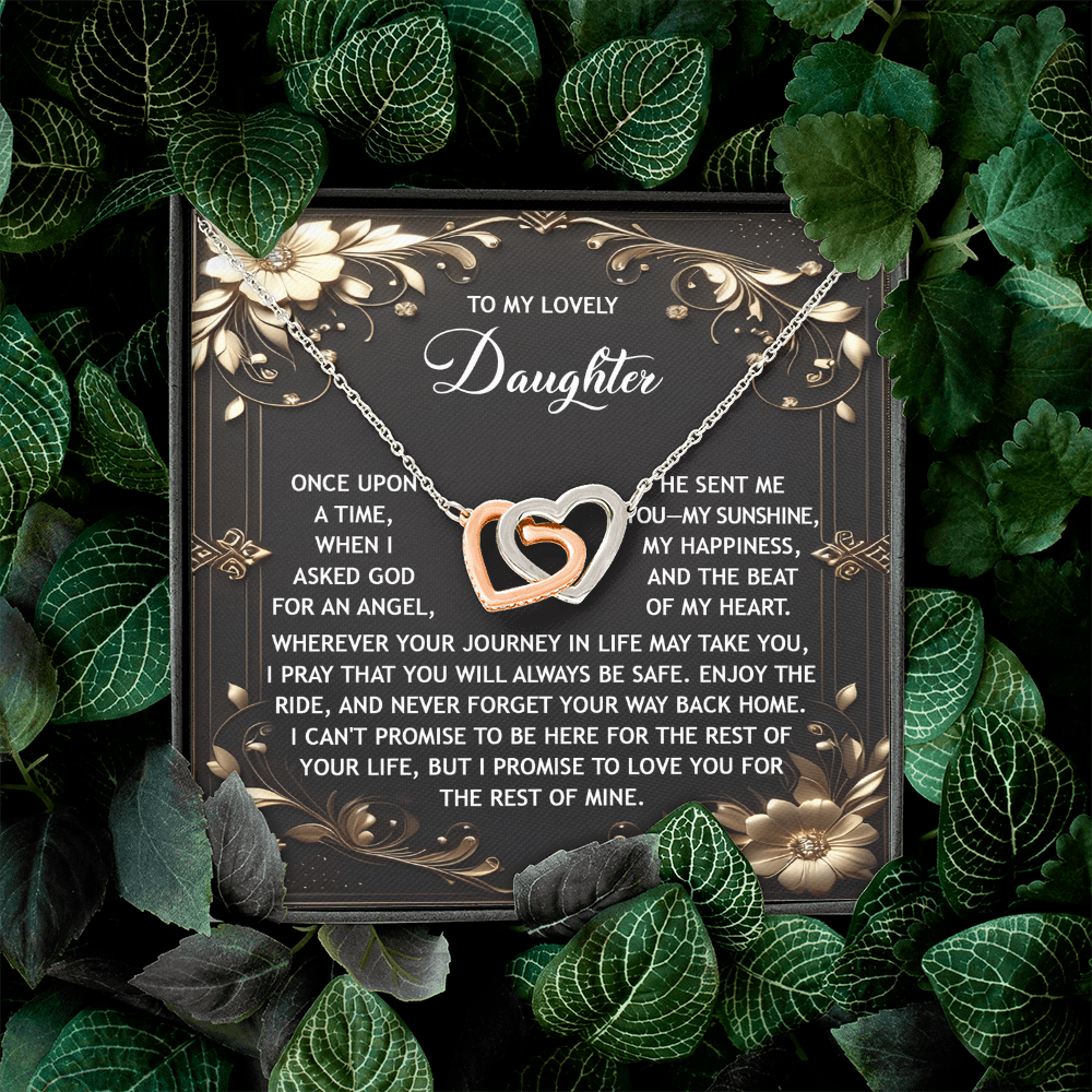 To My Lovely Daughter Necklace, Daughter Necklace From Mom And Dad, Daughter Gifts From Dad, Bonus Daughter Gifts Unique