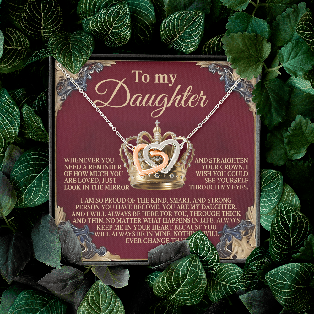 To My Daughter Necklace, Daughter Gifts From Both Parents, Valentine Gift To Daughter From Dad, To My Badass Daughter Necklace From Mom