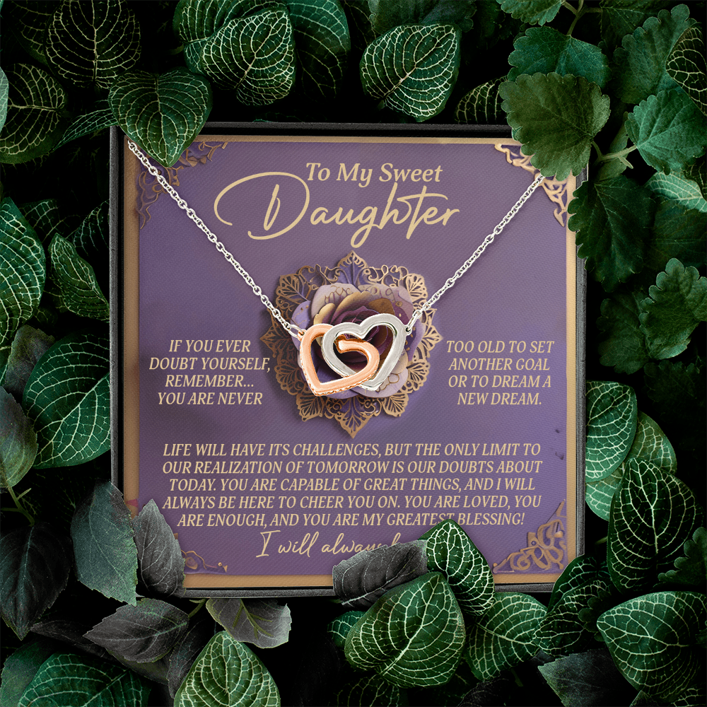 To My Sweet Daughter Necklace, To My Daughter From Dad, Mother And Daughter Jewelry, To My Daughter From Mom