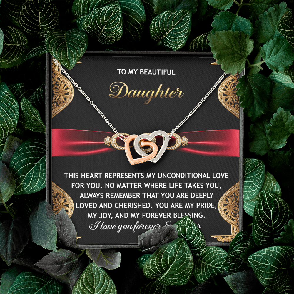 To My Beautiful Daughter Necklace, For My Daughter From Dad, Daughter Gifts From Mom, Gifts For Grown Daughter