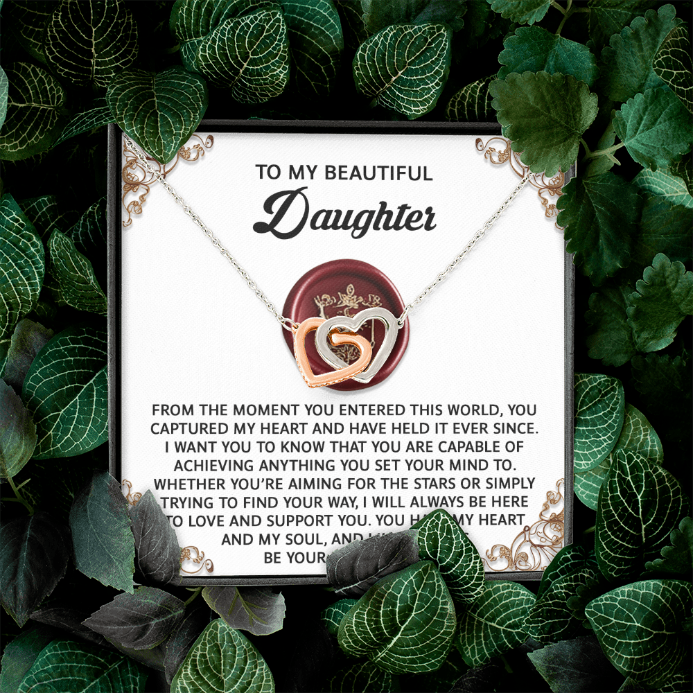 To My Beautiful Daughter Necklace, Necklace For My Daughter, Gifts For Daughter From Dad, Daughter Necklace From Mom