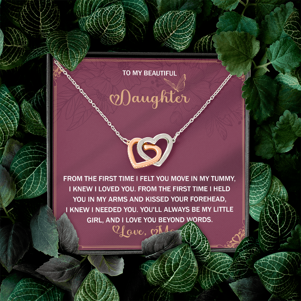 To My Beautiful Daughter Necklace, Daughter Necklace From Dad, Christmas Gift For Adult Daughter, Daughter Necklaces From Mom