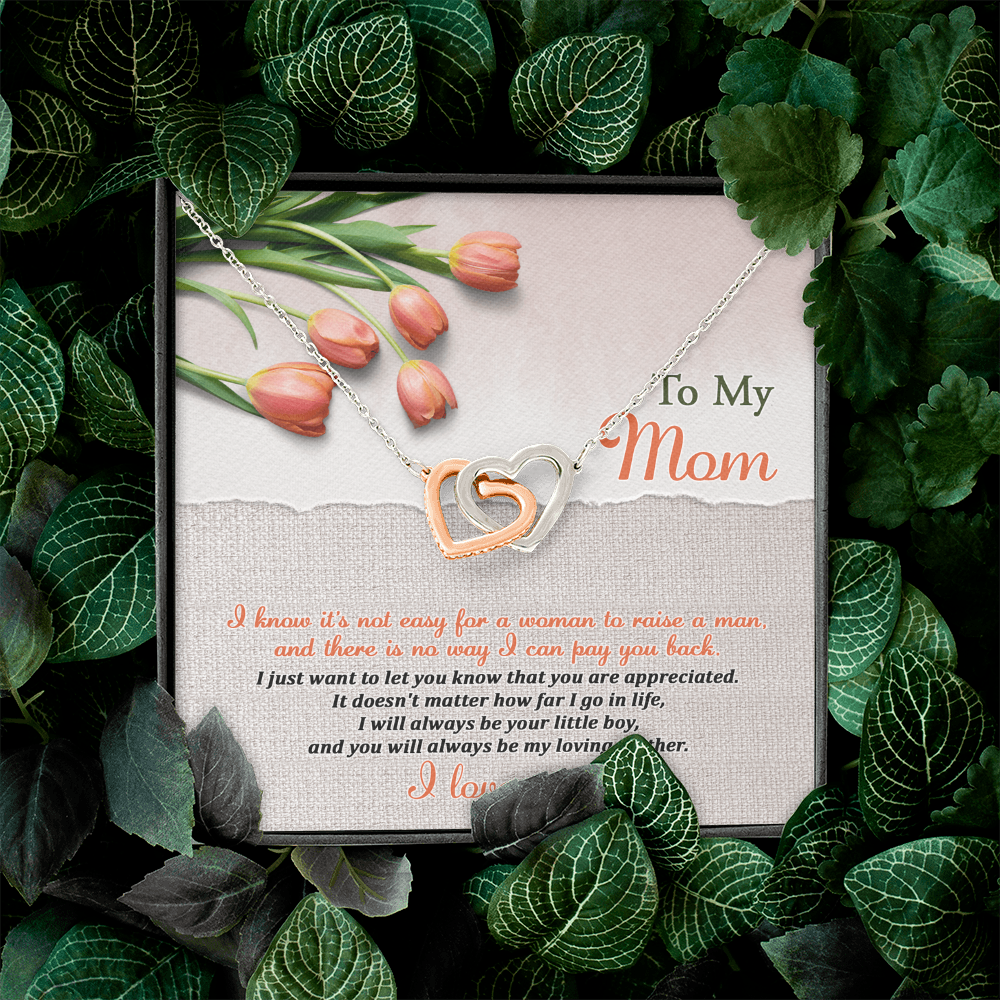 To My Mom Necklace, Message Card Birthday Necklace, Mom Gift Sterling Silver Necklace, Mothers Day Necklace Mom