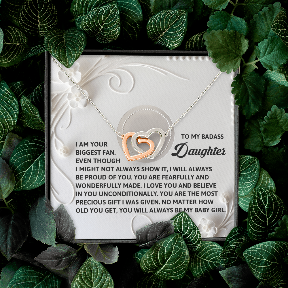 To My Badass Daughter Necklace, My Daughter Gifts From Mom, Gifts For Daughter Adult, Gifts For Daughter From Mom