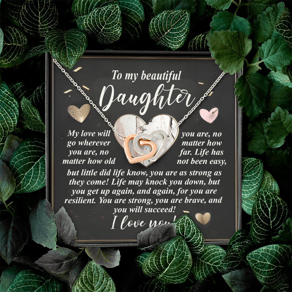 To My Beautiful Daughter Necklace, Bonus Daughter Gifts Unique, Birthday Gift For Adult Daughter, Christmas Gifts For Adult Daughter