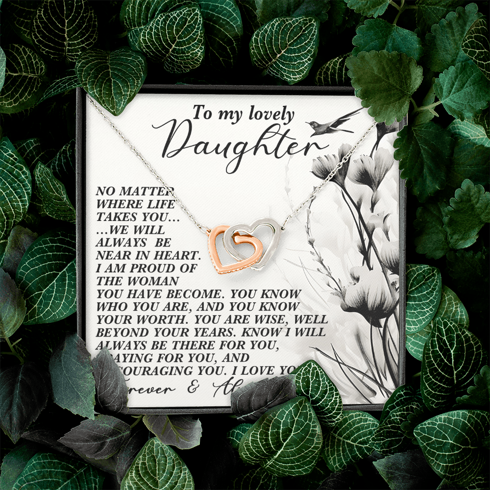 To My Lovely Daughter Necklace, Necklace For My Daughter, Mom And Daughter Gifts, Necklaces For Daughter From Dad