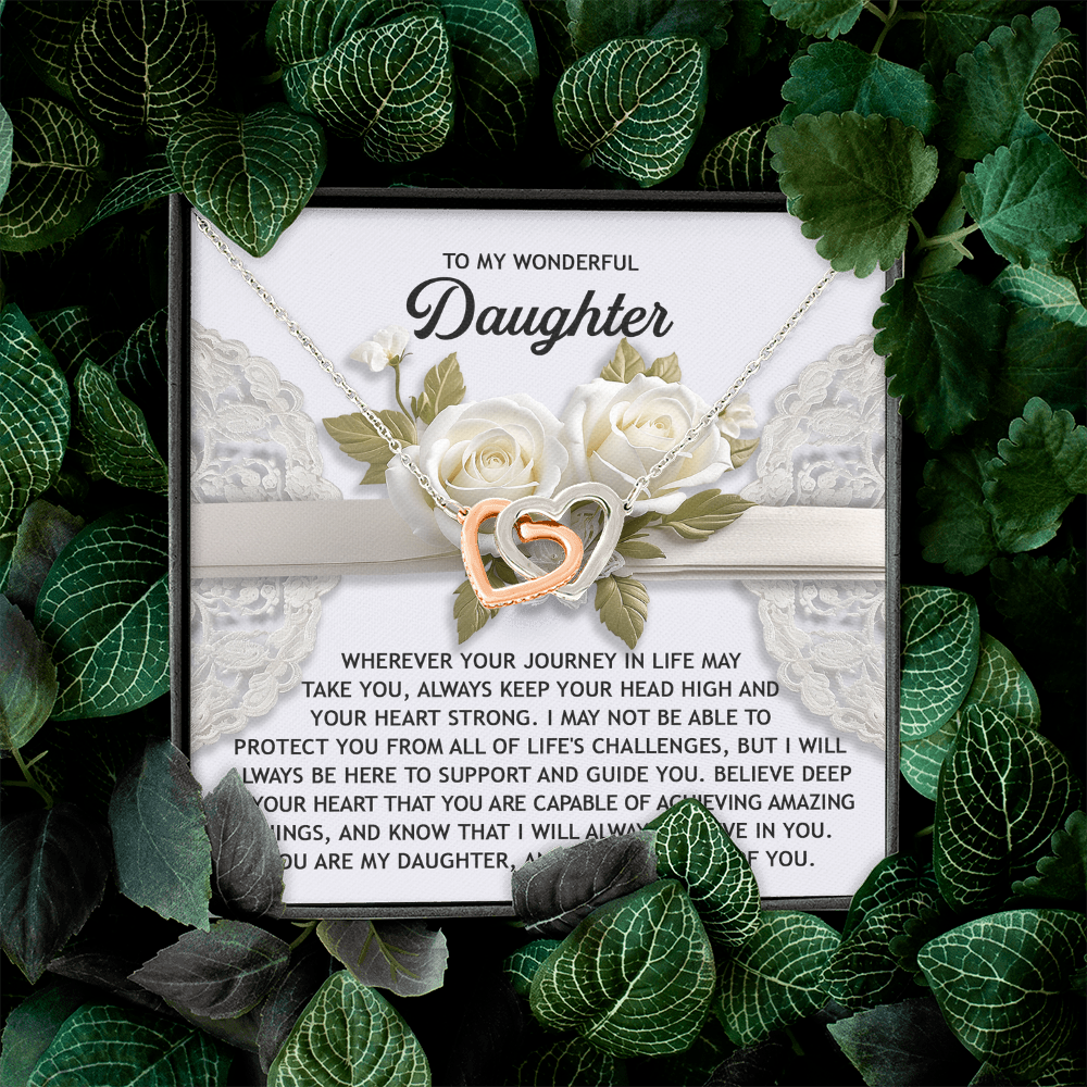 To My Wonderful Daughter Necklace, Gift For My Daughter, To My Daughter Necklace From Dad, Mother And Daughter Necklace