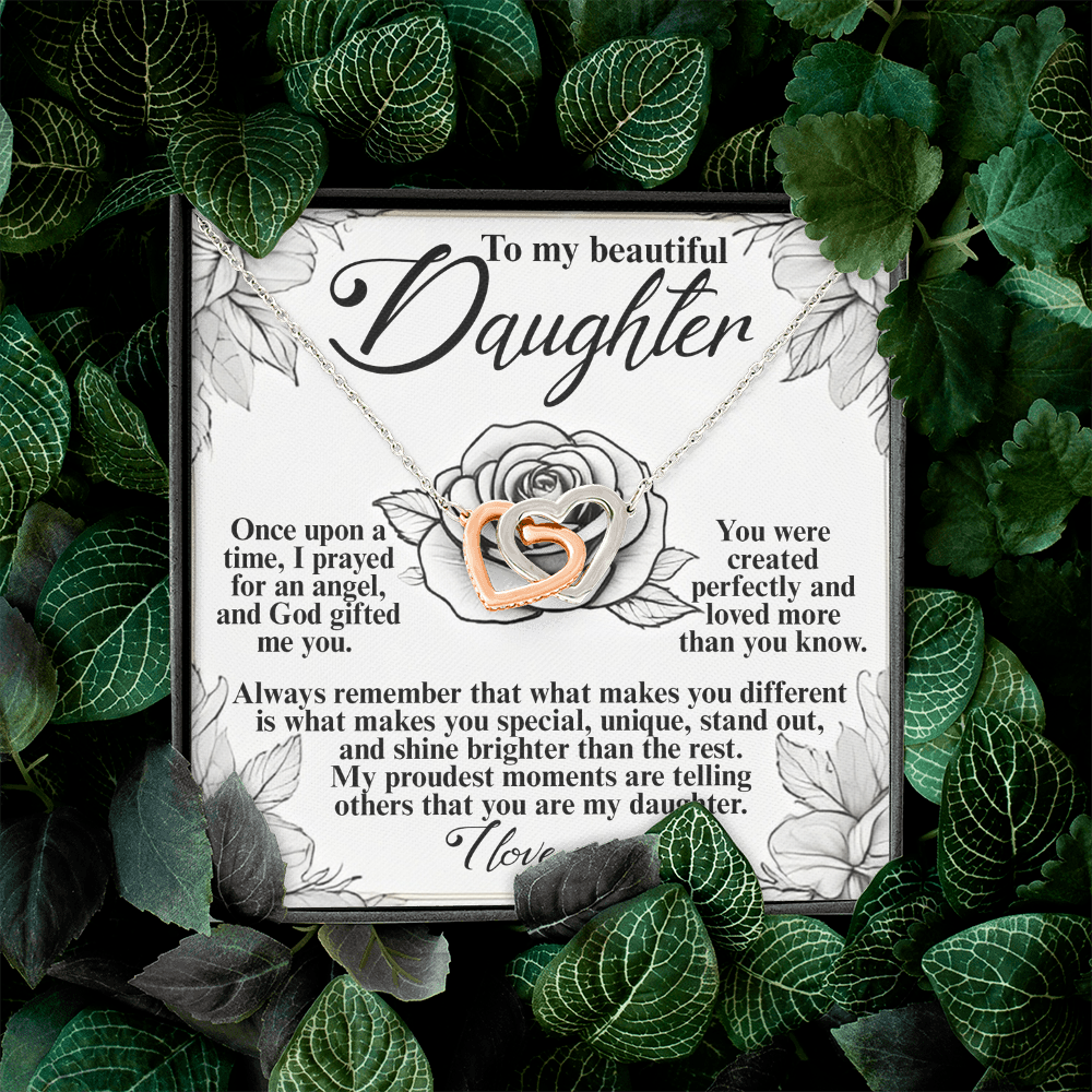 To My Beautiful Daughter Necklace, Mommy And Daughter Necklace, Cute Gifts For Dad From Daughter, Daddy And Daughter Gifts