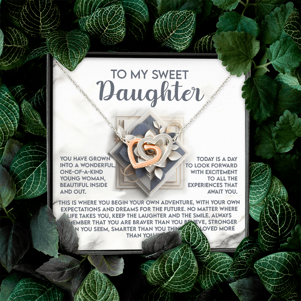 To My Sweet Daughter Necklace, Mother Daughter Necklace Gold, Gifts For Daughter From Dad, Matching Necklaces For Mom And Daughter