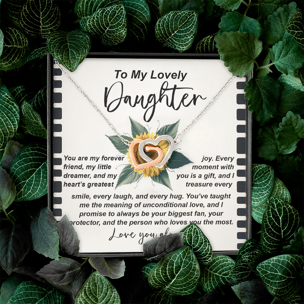 To My Lovely Daughter Necklace, Daughter Necklaces From Mom, Daughter Birthday Gifts From Mom, Daughter Necklace From Mom And Dad