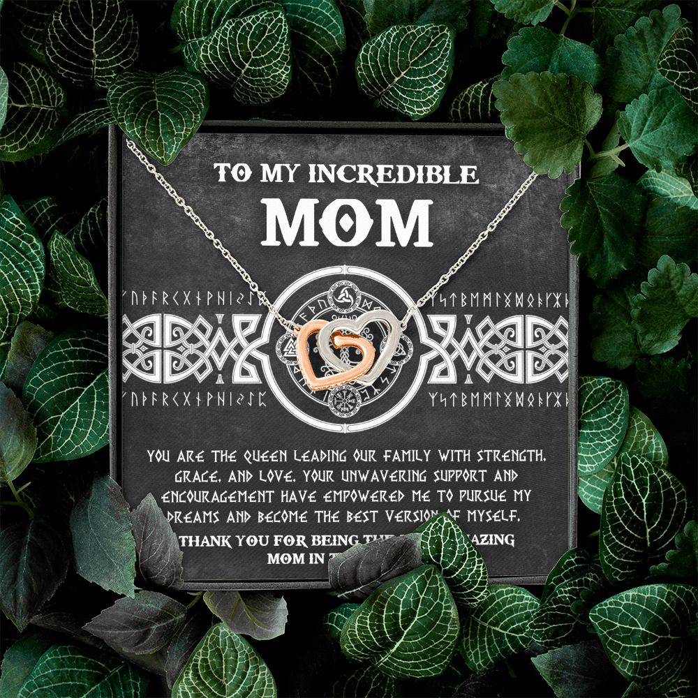 To My Incredible Mom Necklace, Necklaces For Moms From Daughters, Message Card Necklace Gift To Mom, Necklaces For Moms