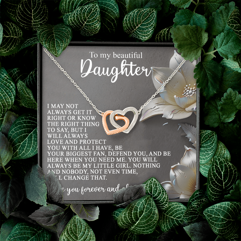 To My Beautiful Daughter Necklace, Mother Daughter Locket Necklace, To My Daughter Necklace From Dad Gold, To My Daughter Necklace Love Dad