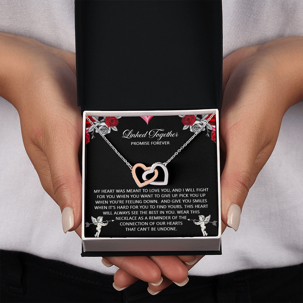 Linked Together Promise Forever Necklace, Valentine's Day Gifts For Women, Best Valentine Gifts For Wife, Valentine's For Her, Female Valentine Gifts
