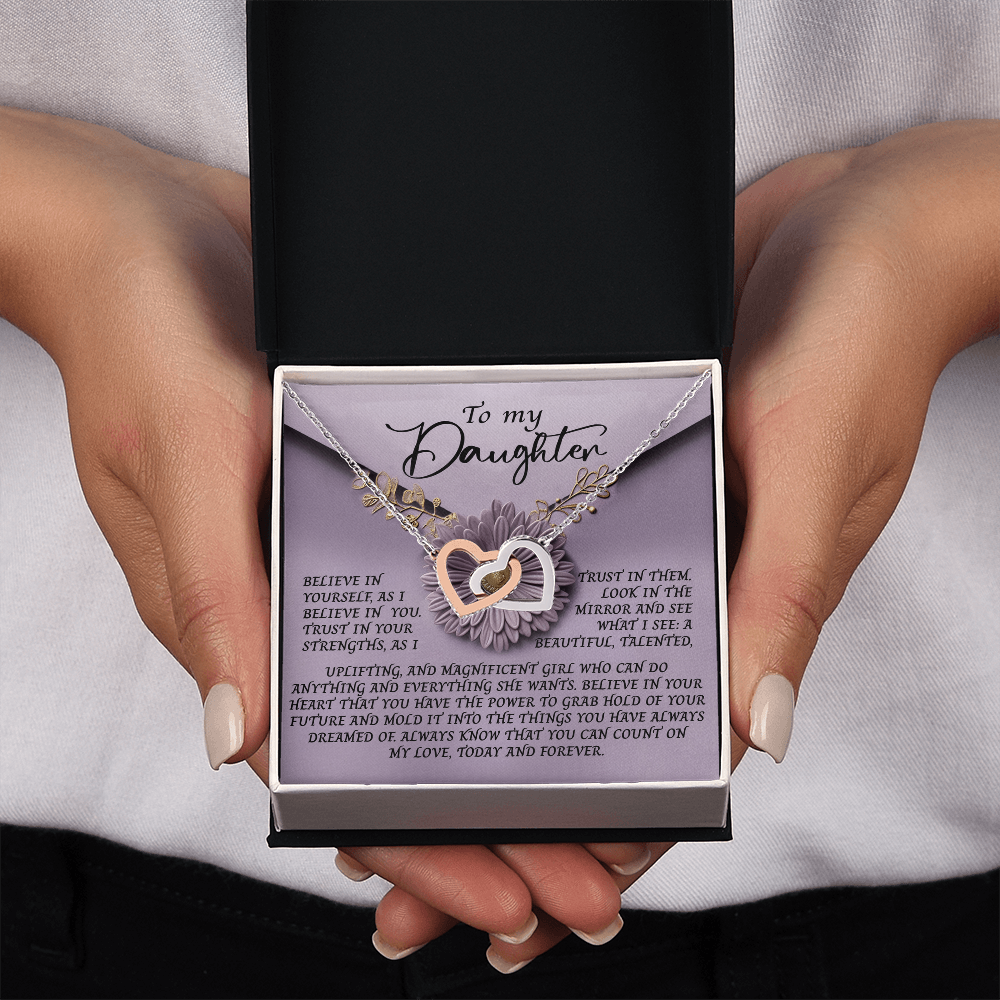 To My Daughter Necklace, Daughter Necklace From Mom And Dad, Dad To Daughter Necklace, Daughter Necklace From Mom And Dad