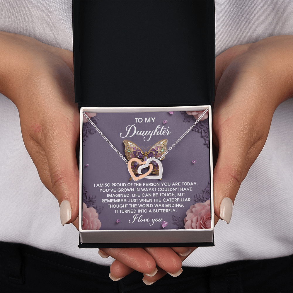 To My Daughter Necklace, Daughter Necklace From Daddy, Daughter Gifts From Mom And Dad, Necklace For My Daughter