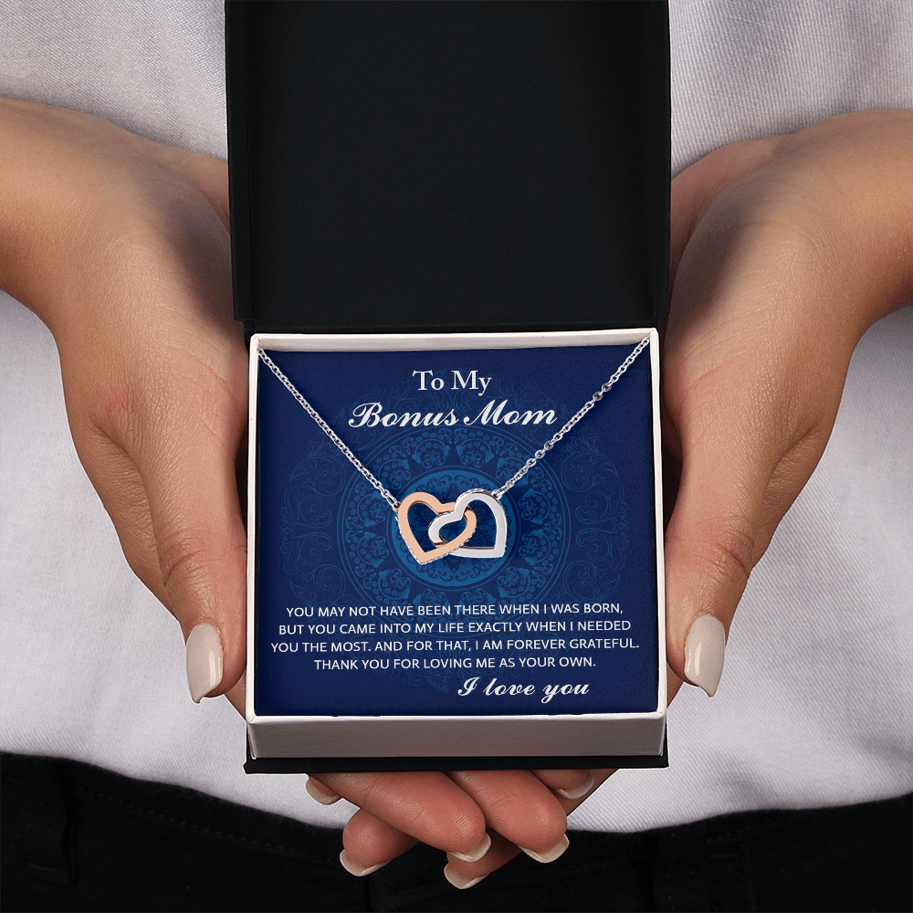 To My Bonus Mom Necklace, To My Bonus Mom On My Wedding Day, Necklace Mom And Daughter, Gifts For Mom On Mother's Day