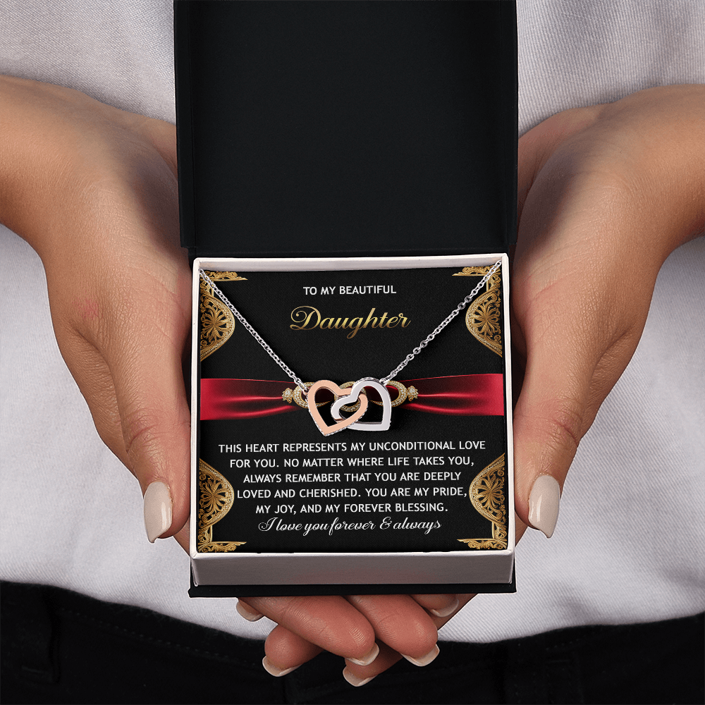 To My Beautiful Daughter Necklace, For My Daughter From Dad, Daughter Gifts From Mom, Gifts For Grown Daughter