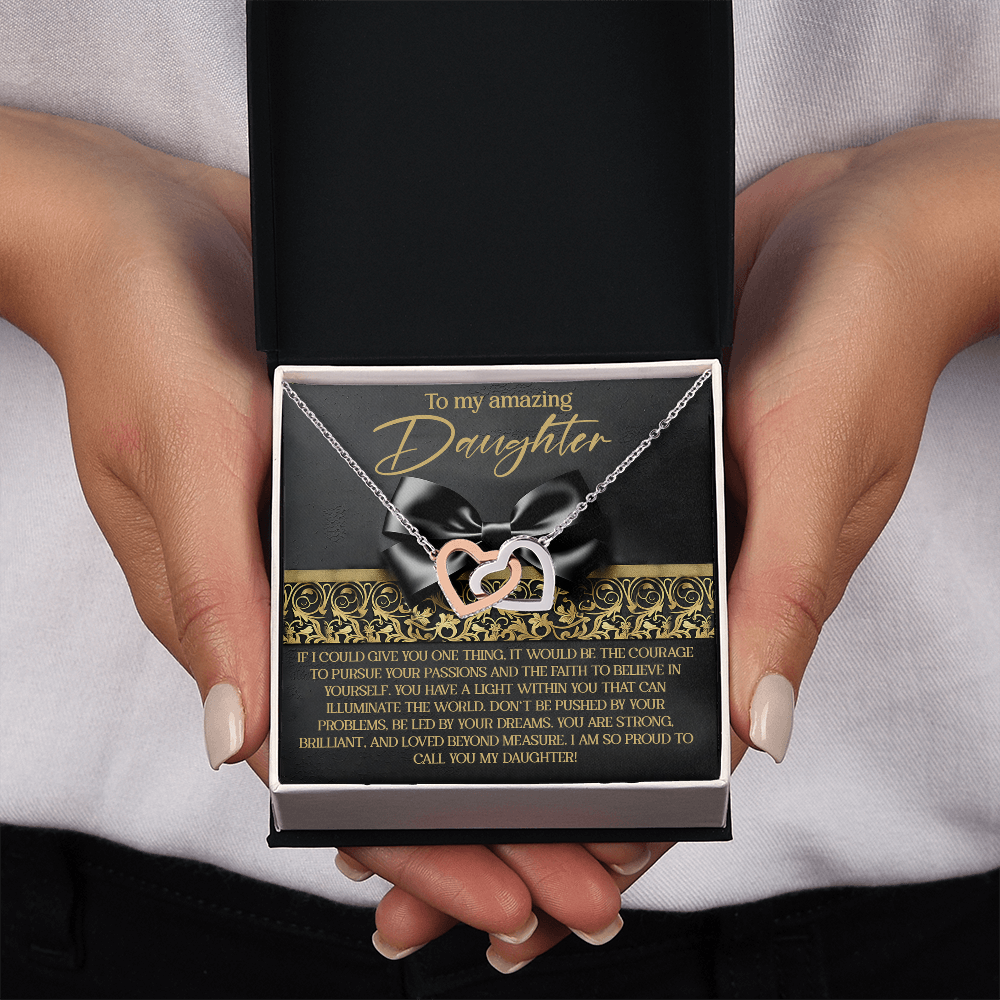 To My Amazing Daughter Necklace, Mother Daughter Necklace Gold, Gifts For Daughter From Dad, Matching Necklaces For Mom And Daughter