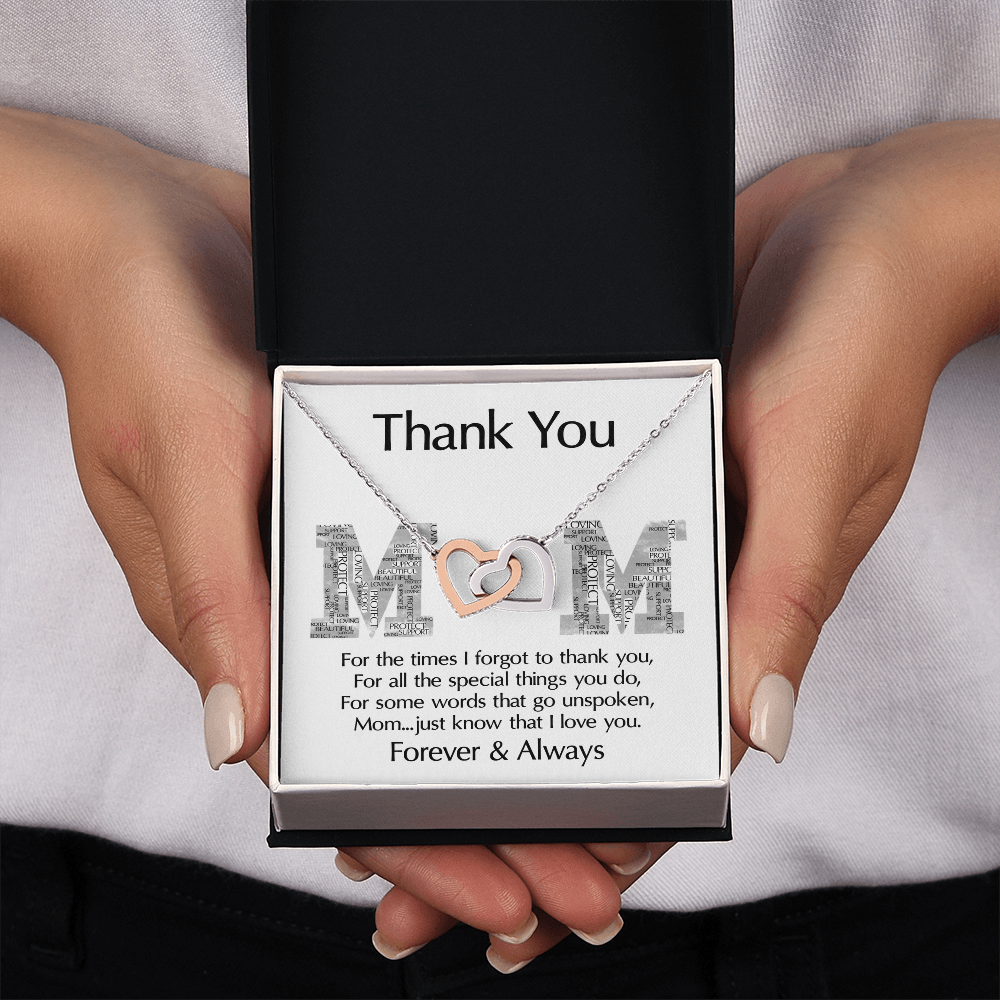 Thank You Mom Necklace, Mothers Day Gifts From Daughter, Mother S Day Gifts For Mom From Daughter, Gifts For Mom Wedding Day