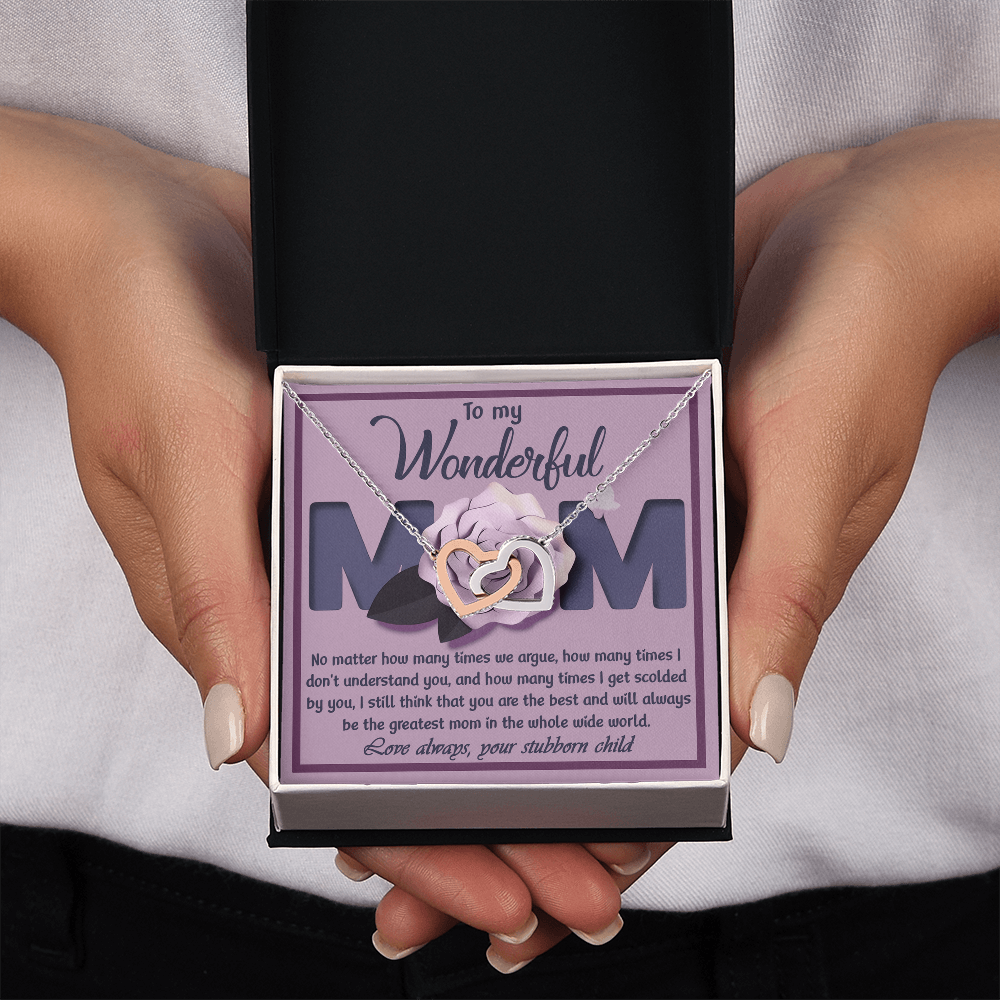 To My Wonderful Mom Necklace, Mom Necklace For Mothers Day, Mom Jewelry Gifts From Daughter, Gifts To Mom From Daughter