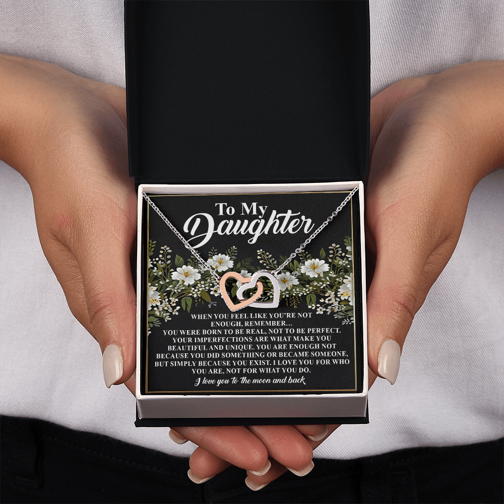 To My Daughter Necklace, Daughter Necklace From Mom And Dad, Dad To Daughter Necklace, Daughter Necklace From Mom And Dad
