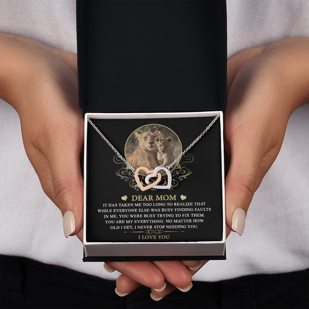 Dear Mom Necklace, Necklace Mom From Daughter, Mothers Day Gifts For Mom In Spanish, Message Card Necklace Gift