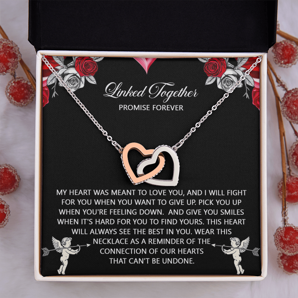 Linked Together Promise Forever Necklace, Valentine's Day Gifts For Women, Best Valentine Gifts For Wife, Valentine's For Her, Female Valentine Gifts
