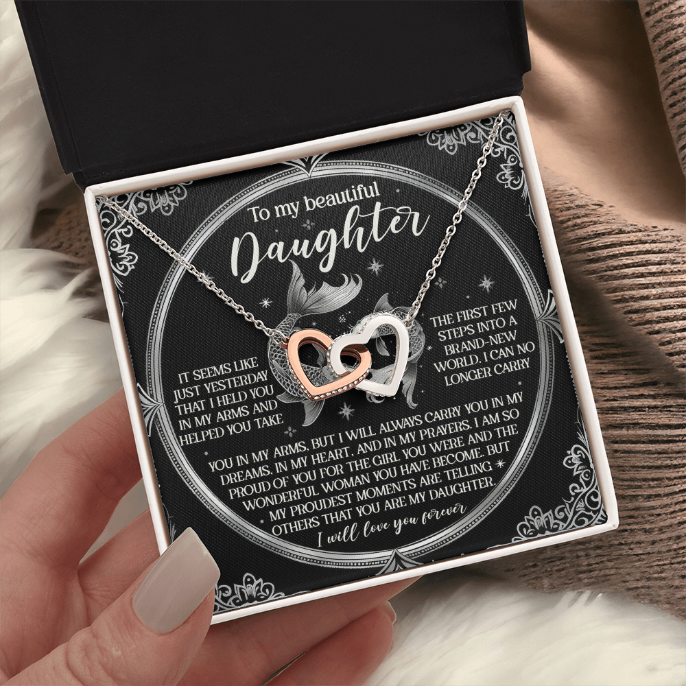 To My Beautiful Daughter Necklace, For My Daughter From Mom, Daughter Gifts From Dad, For My Daughter From Dad